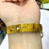 Yellow Tiger Eye Stone Beads Bracelet Natural Gemstone Jewelry