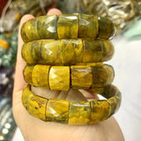 Yellow Tiger Eye Stone Bracelet - Natural Gemstone Bangle