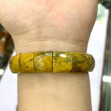 Yellow Tiger Eye Stone Bracelet - Natural Gemstone Bangle