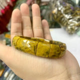 Yellow Tiger Eye Stone Bracelet - Natural Gemstone Bangle