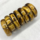 Yellow Tiger Stone Beads Bracelet Men's Gemstone Bangle Gift