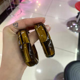 Yellow Tiger Stone Beads Bracelet Gemstone Bangle for Man