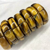 Yellow Tiger Stone Beads Bracelet Gemstone Bangle for Man