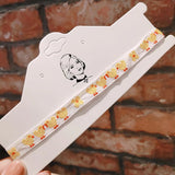 Yellow Cartoon Girl Lace Flower Bow Necklace