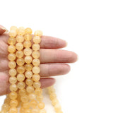 Yellow Topaz Jade Natural Stone Beads Round Spacer 6/8/10/12MM