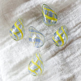 Yellow Water Drop Glass Beads Earrings DIY Accessory Materials