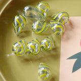 Yellow Water Drop Glass Beads Earrings DIY Accessory Materials