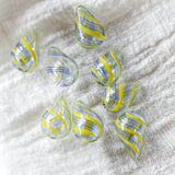 Yellow Water Drop Glass Beads Earrings DIY Accessory Materials
