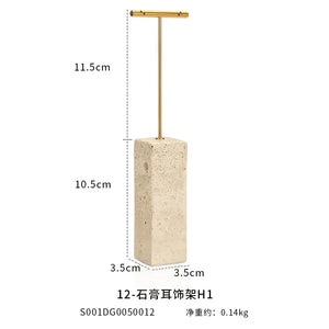 Yellow Plaster Metal Earrings Stand