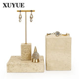 Yellow Plaster Metal Earrings Stand