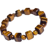 Yellow Tiger's-Eye 10mm Square Bracelet Energy Stone Jewelry