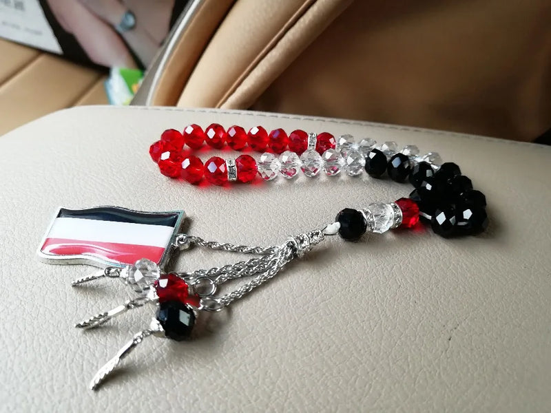 Yemen FLAG Necklace Bracelet Pendant Masbaha Misbaha Sibha Subha Prayer Beads