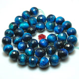 Tiger Eye Faceted Round Beads Loose Gemstones for Jewelry Making