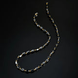 Magnetite Natural Stone Choker Necklace for Women and Men