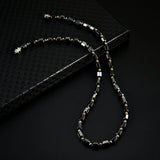 Magnetite Natural Stone Choker Necklace for Women and Men