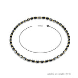 Magnetite Natural Stone Choker Necklace for Women and Men