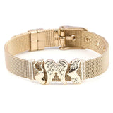 Angel Wings Heart Charm Bracelet Stainless Steel Men Women Gift
