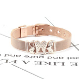 Angel Wings Heart Charm Bracelet Stainless Steel Men Women Gift