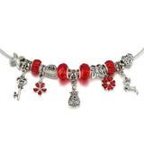 Christmas Advent DIY Charm Bracelet Jewelry Kids Beaded Pendant Bracelets