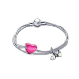 Heart Light Bracelet Peach Heart Lock Pendant Jewelry
