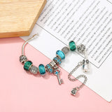 Vintage Silver Plated Owl Lucky Charm Bead Charm Ladies Bracelet