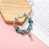 Vintage Silver Plated Owl Lucky Charm Bead Charm Ladies Bracelet