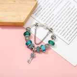 Vintage Silver Plated Owl Lucky Charm Bead Charm Ladies Bracelet
