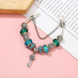 Vintage Silver Plated Owl Lucky Charm Bead Charm Ladies Bracelet