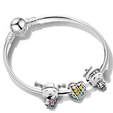 Yexcoes Family Boy Girl Rainbow Beads Bracelet