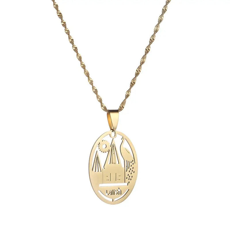 Yezidi Lalish Pendant & Chain Necklace - Holiest Yaz Temple