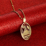 Yezidi Lalish Pendant & Chain Necklace - Holiest Yaz Temple