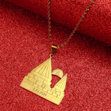 Yezidi Lalish Pendant Necklace Holiest Temple of Yazidis