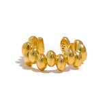 S925 Sterling Silver 18k Plated Ear Bone Clip Earrings