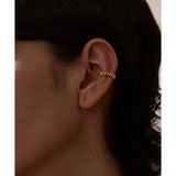 S925 Sterling Silver 18k Plated Ear Bone Clip Earrings