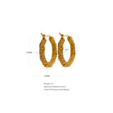 Golden Hoop Earrings Vintage Charm Metal Jewelry Women Gift