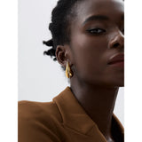 Stainless Steel Water Drop Earrings with Cubic Zirconia