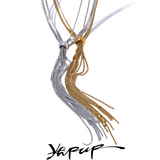 Stainless Steel Sweater Chain Pendant Necklace 18K Plated