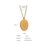 316 Stainless Steel Birth Flower Pendant Necklace - 12 Month Floral Mother Gift