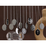 316 Stainless Steel Birth Flower Pendant Necklace - 12 Month Floral Mother Gift
