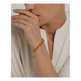 316L Stainless Steel Bead Bracelet 18K Bangle Waterproof Jewelry