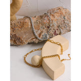 Golden Glossy Thick Chunky Collar Necklace