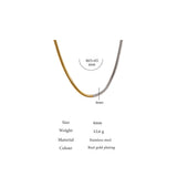 Minimalist Metal Mix Chain Necklace - 18K Plated Collar Jewelry