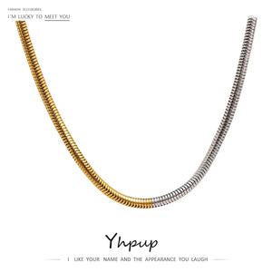 Minimalist Metal Mix Chain Necklace - 18K Plated Collar Jewelry