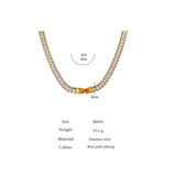 316L Stainless Steel Necklace Cubic Zirconia Jewelry Women Wedding Gift