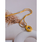 316L Stainless Steel Hollow Pendant Necklace Waterproof PVD Plated Jewelry Gift