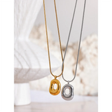 316L Stainless Steel Hollow Pendant Necklace Waterproof PVD Plated Jewelry Gift