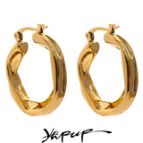 316l Stainless Steel Round Hoop Earrings Minimalist Jewelry Women Gift