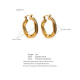 316l Stainless Steel Round Hoop Earrings Minimalist Jewelry Women Gift