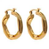 316l Stainless Steel Round Hoop Earrings Minimalist Jewelry Women Gift