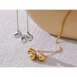 316l Stainless Steel Water Drop Pendant Necklace Silver